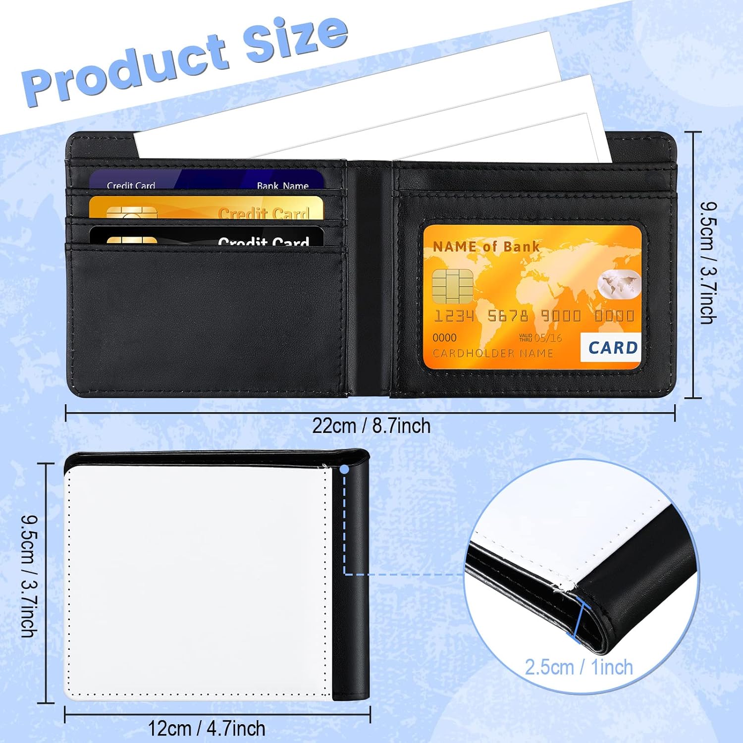 Customized Wallet Perfect gift to give him on Valentne's, Father's day, Christmas or Anniversary